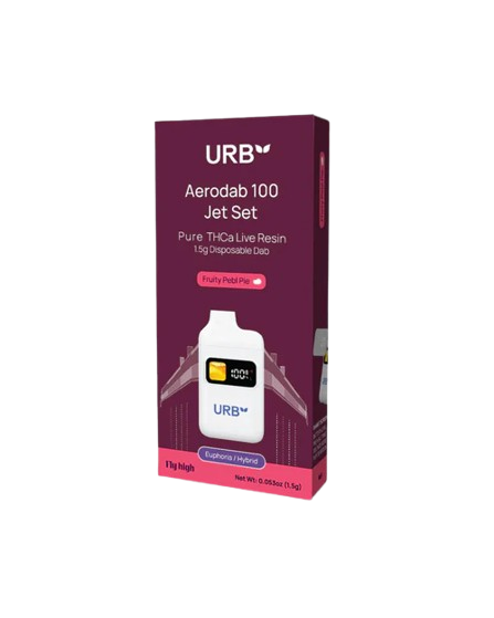 Urb Aerodab 100 Jet Set THCa Live Resin Disposable Vape 1.5ML - Fruity Pebl Pie