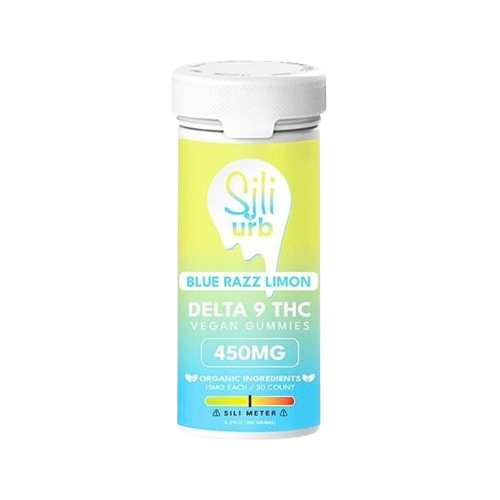 Sili x Urb D9 THC Gummies 450MG - Blue Razz Limon (30 Gummies)