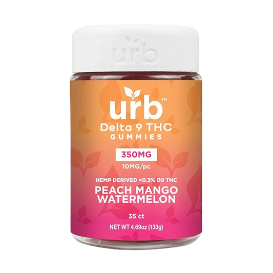 Urb Delta 9 THC Gummies 350MG (35 Gummies) – Peach Mango Watermelon