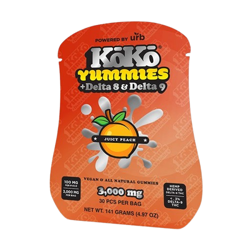 Urb Koko Yummies 3000 MG (30 Gummies) - Juicy Peach