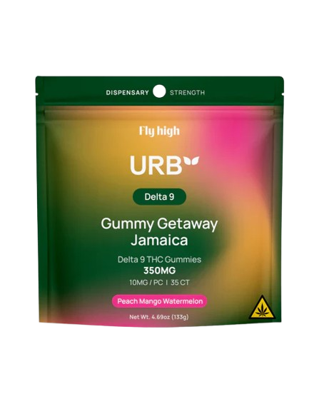Urb Delta 9 THC Gummies 350MG (35 Gummies) – Peach Mango Watermelon